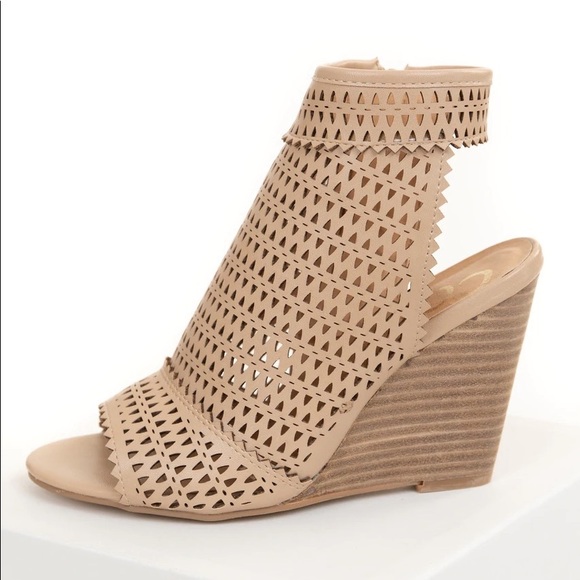 Tan open toe wedge heel - Picture 8 of 10
